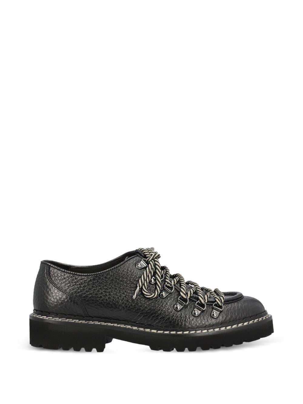 Scarpe Derby nere in pelle martellata 