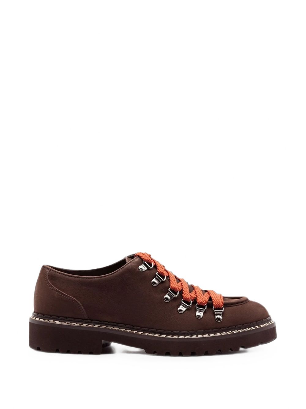Scarpe stringate mogano in suede stile trekking 