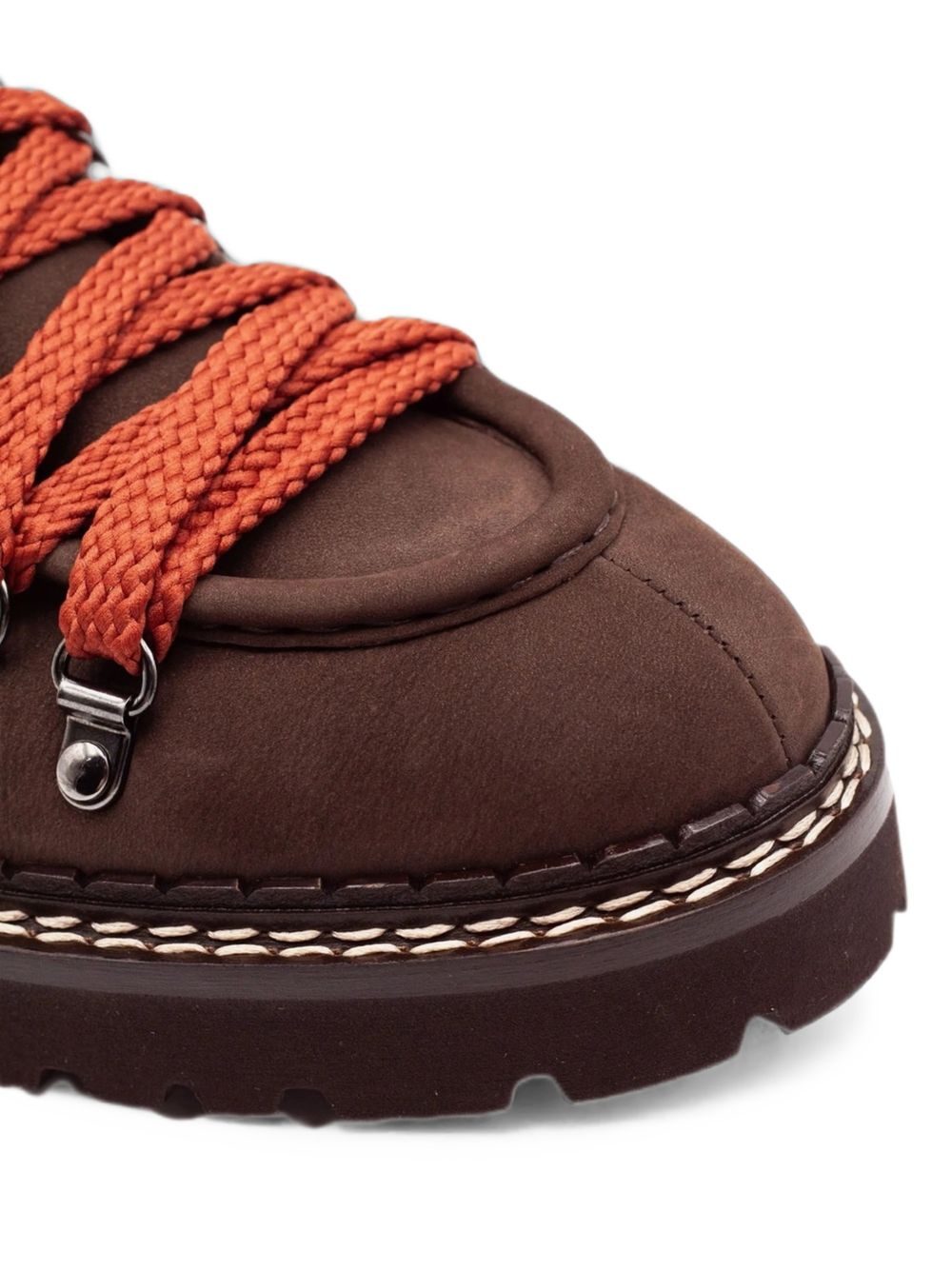 Scarpe stringate mogano in suede stile trekking 
