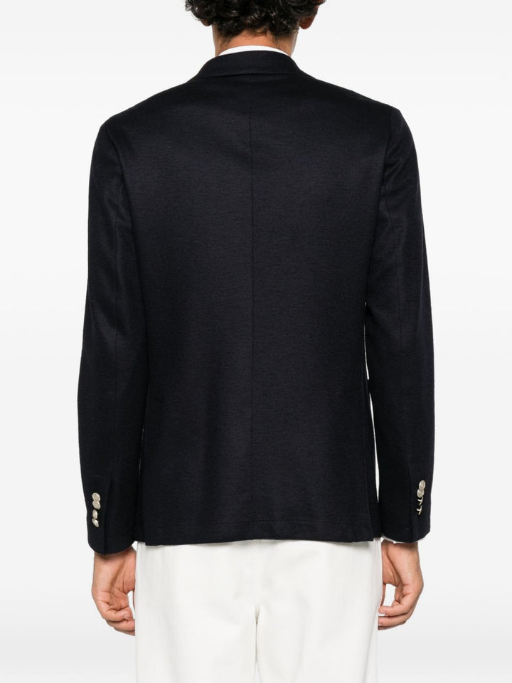 Blazer doppiopetto blu con revers a lancia 