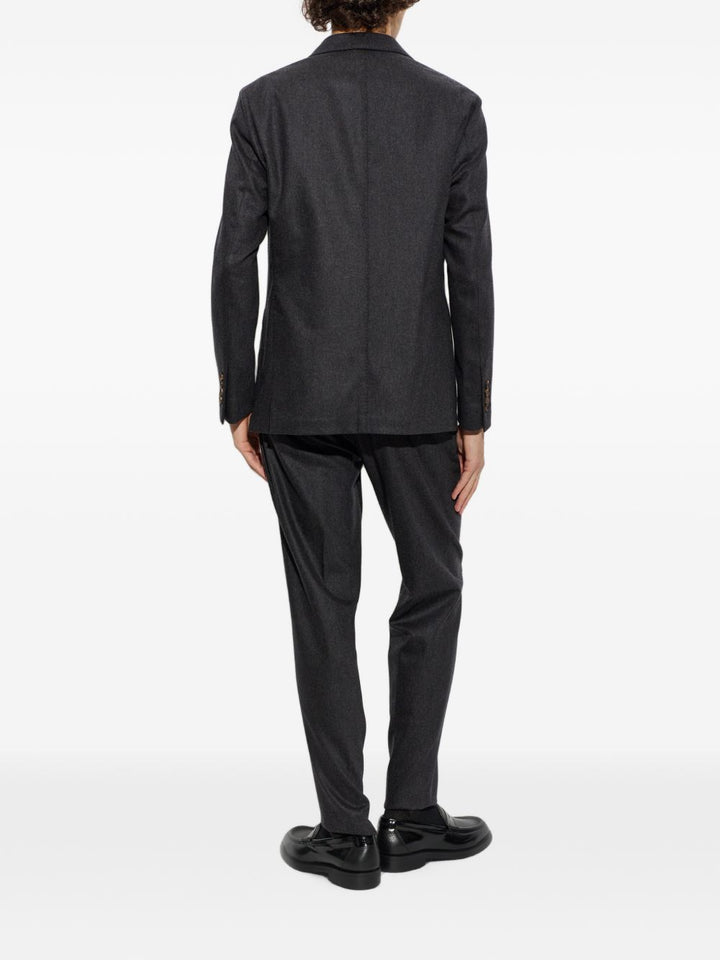 Abito doppiopetto grigio in lana e cashmere 