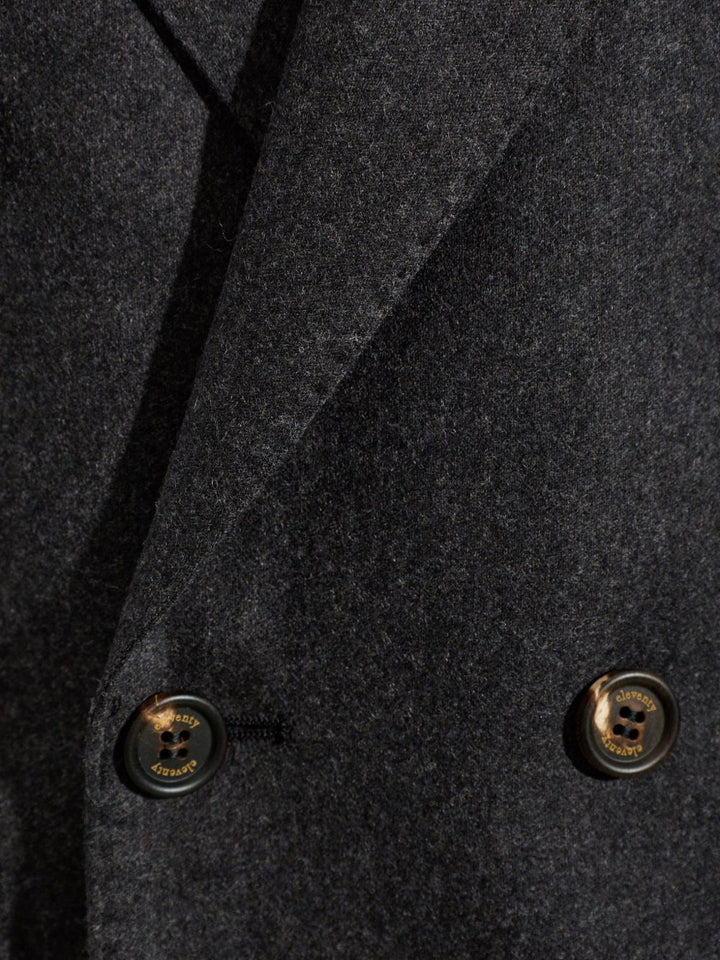 Abito doppiopetto grigio in lana e cashmere 