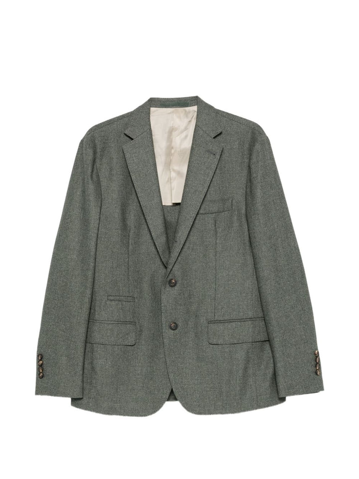 Abito verde militare monopetto con revers classici 