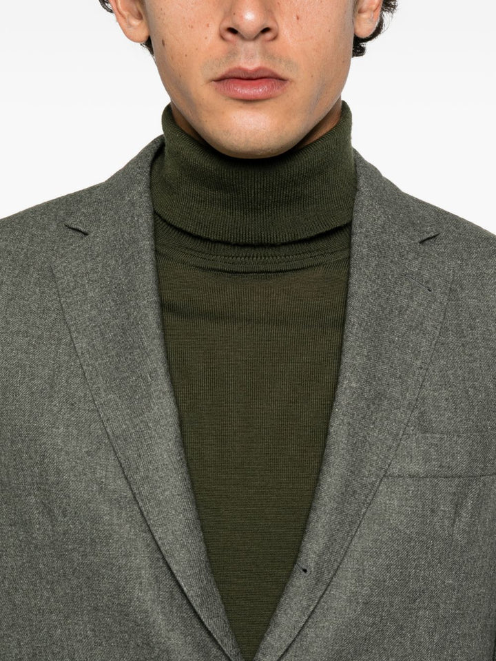 Abito verde militare monopetto con revers classici 