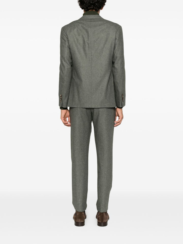Abito verde militare monopetto con revers classici 