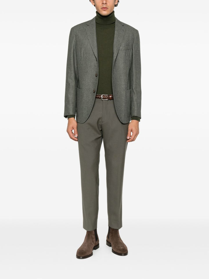 Blazer verde militare monopetto 