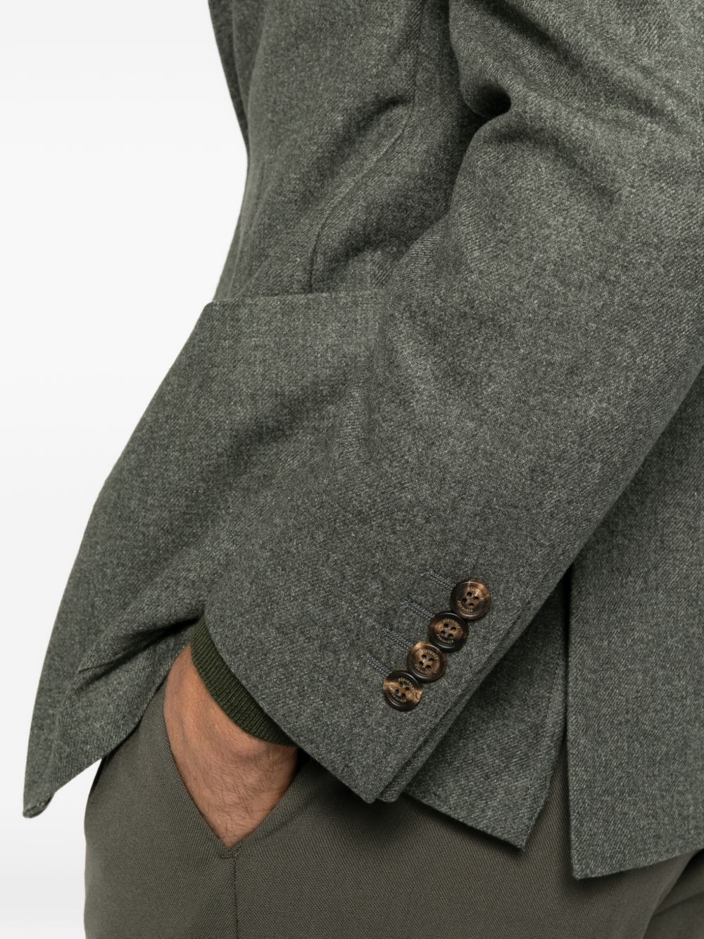 Blazer verde militare monopetto 