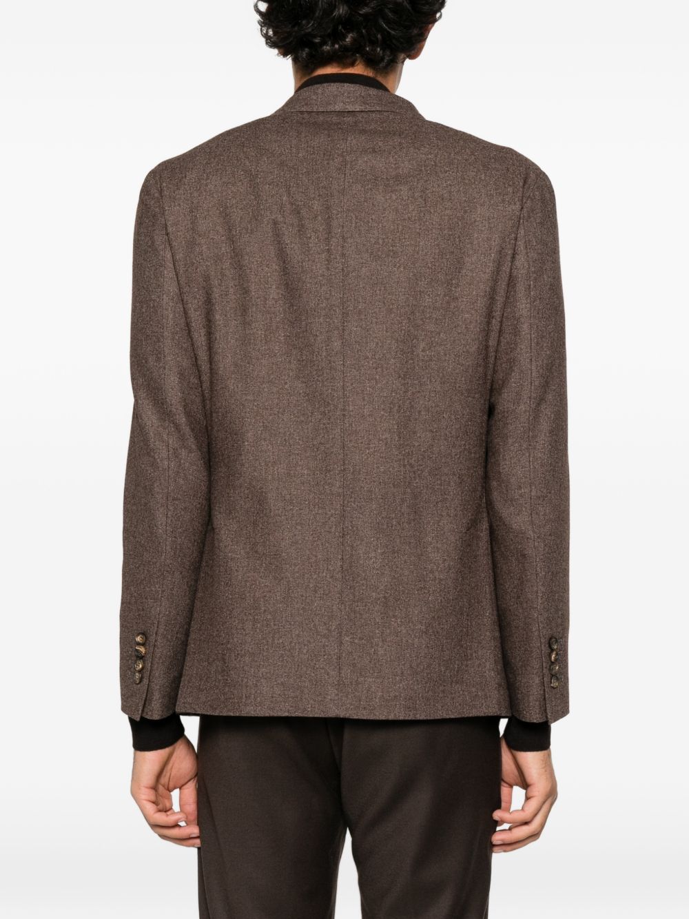 Blazer moro doppiopetto in misto lana 
