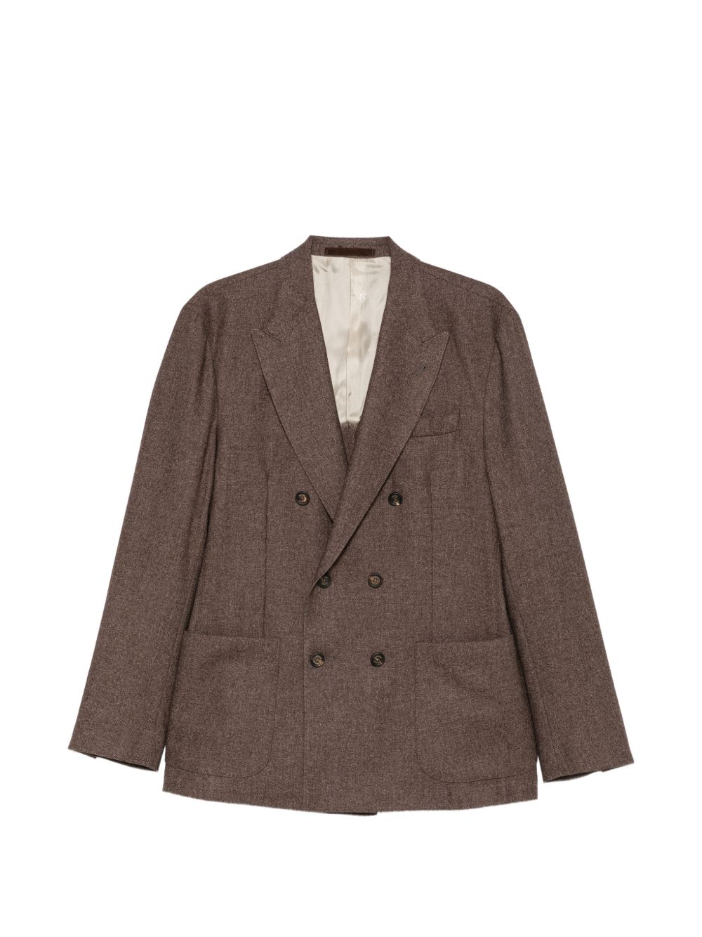 Blazer moro doppiopetto in misto lana 