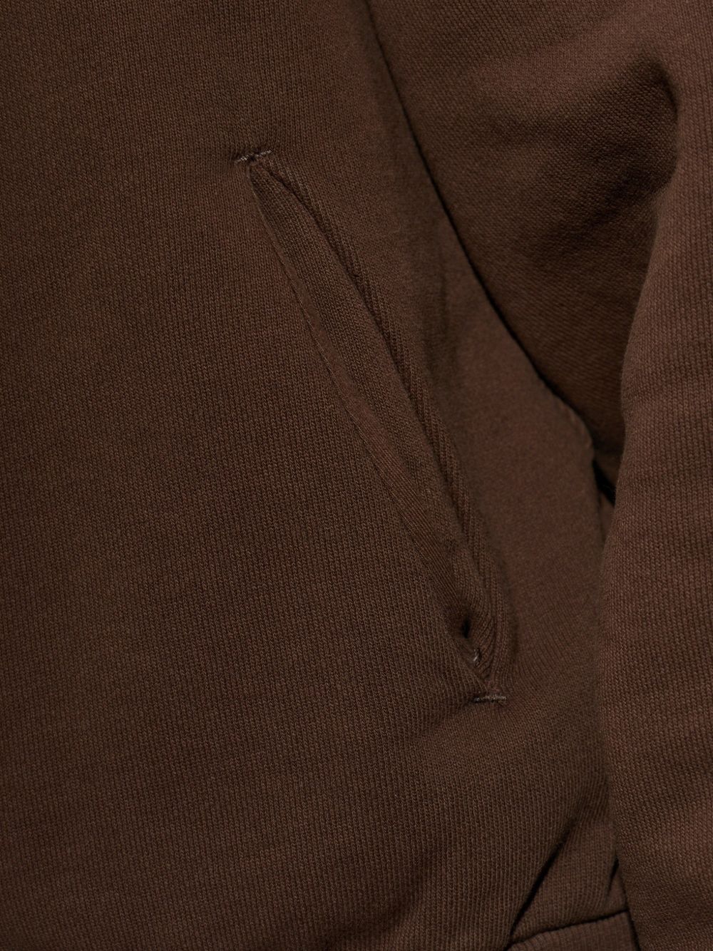 Felpa brunette in cotone con cappuccio 