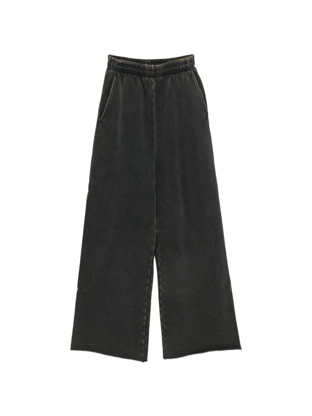 Pantaloni nero sbiadito in cotone 