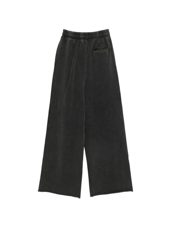 Pantaloni nero sbiadito in cotone 
