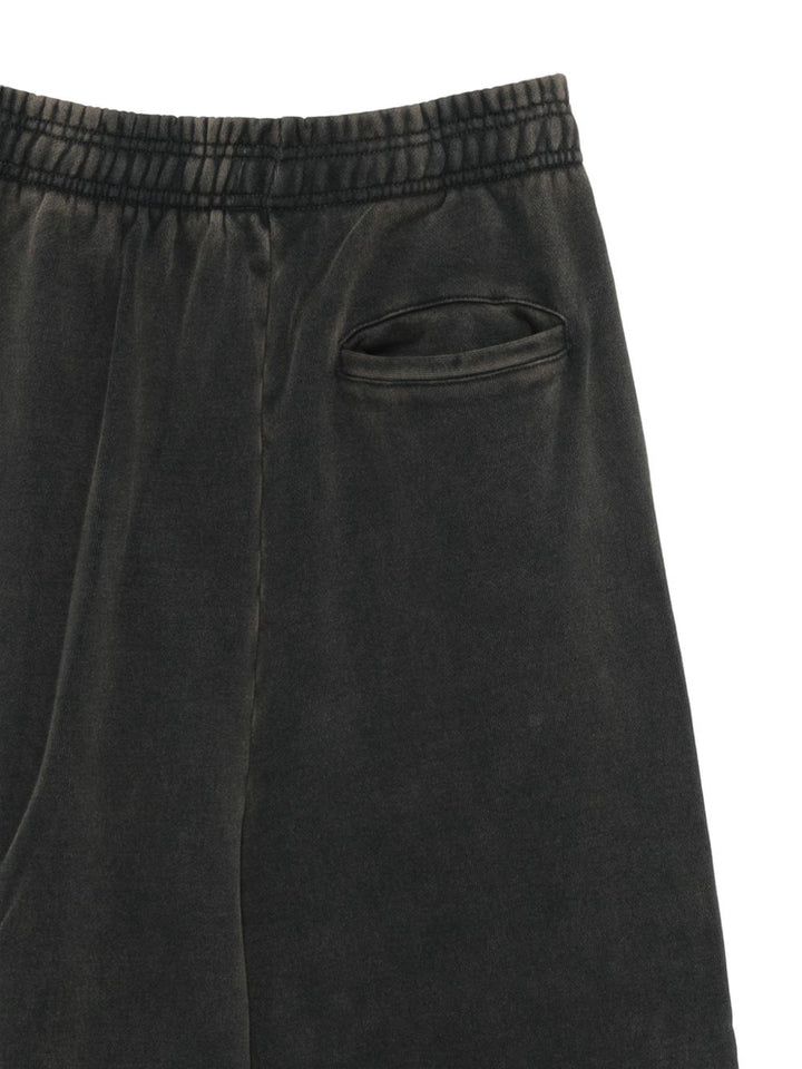Pantaloni nero sbiadito in cotone 