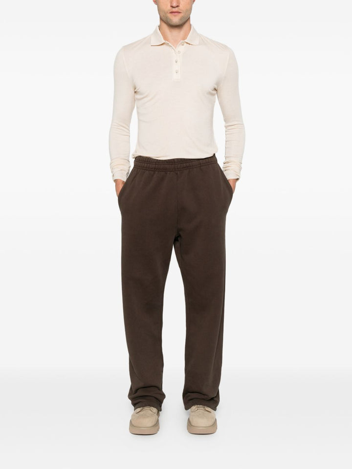 Polo a maniche lunghe in maglia oat 