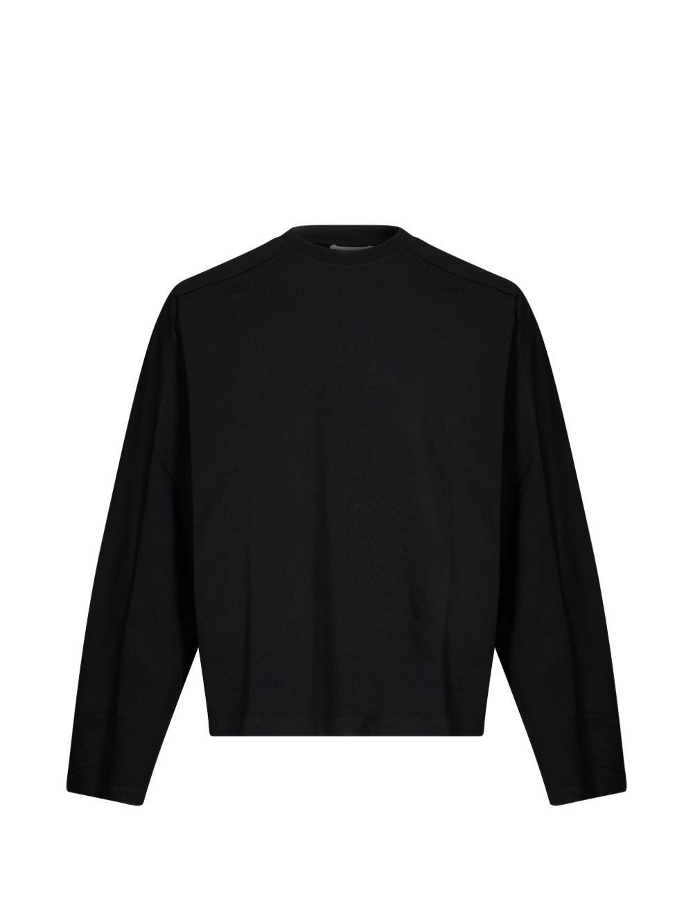 T-shirt nera a maniche lunghe 