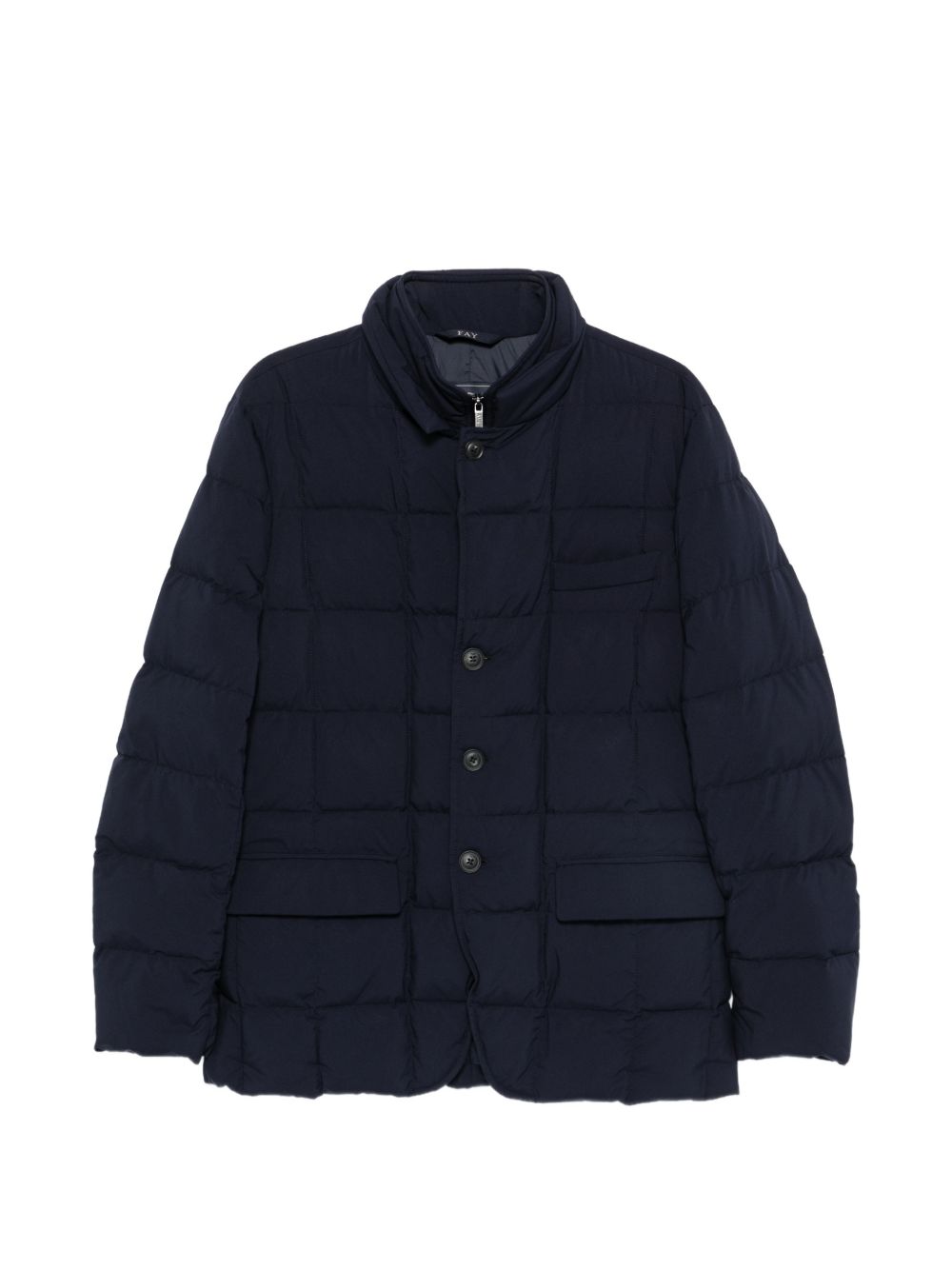 Giaccone trapuntato doppiopetto imbottito blu navy 