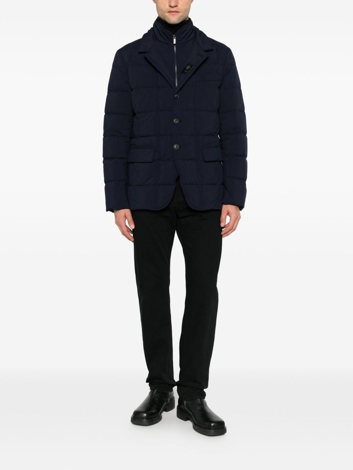 Giaccone trapuntato doppiopetto imbottito blu navy 