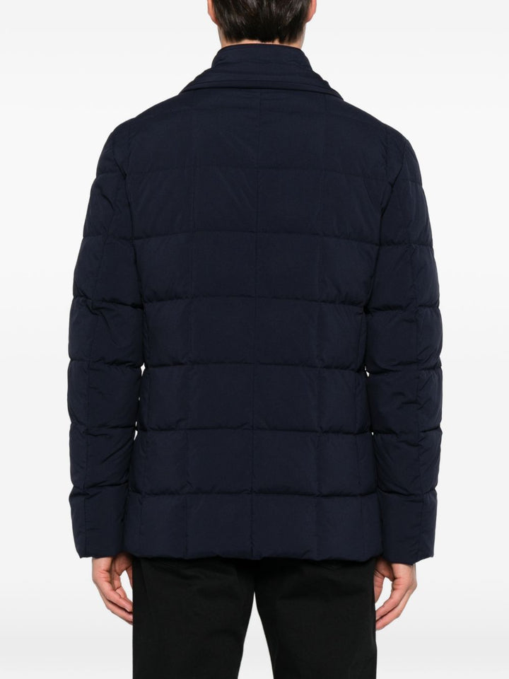 Giaccone trapuntato doppiopetto imbottito blu navy 