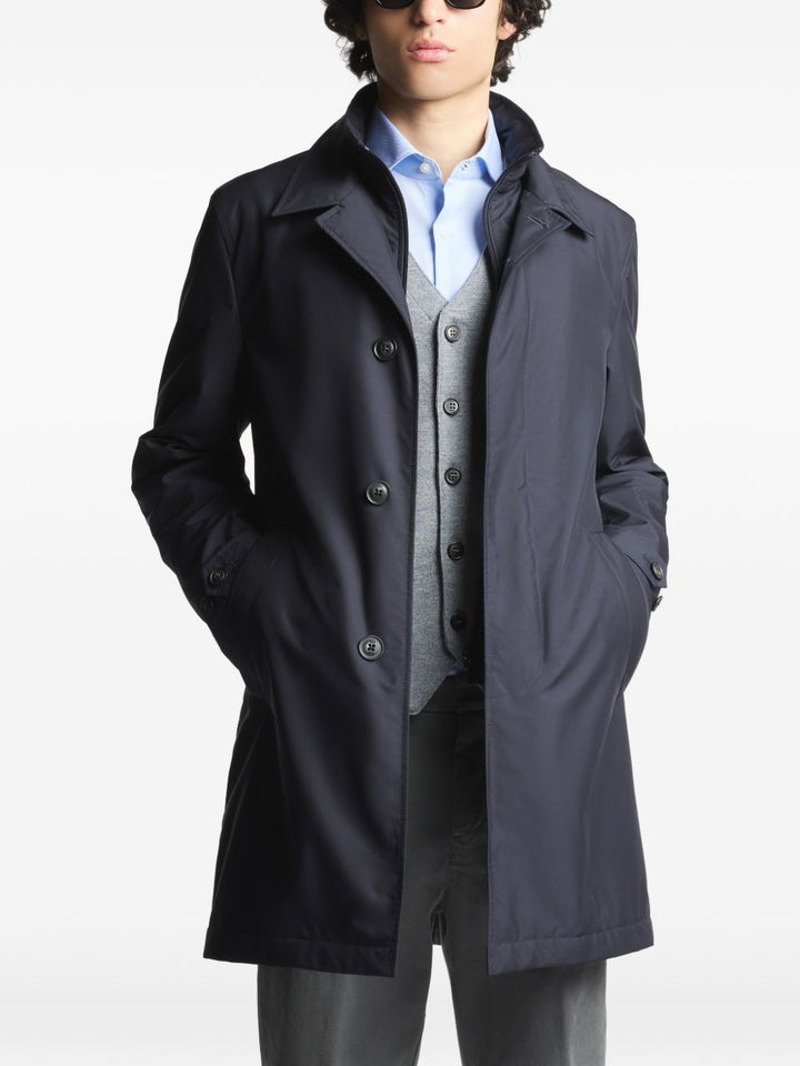 Cappotto Morning blu navy con bottoni 