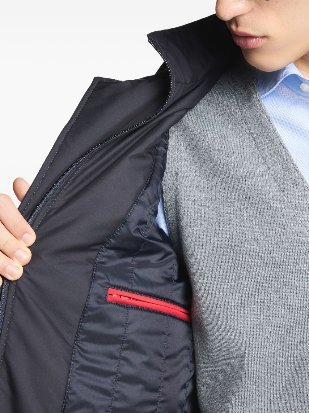 Cappotto Morning blu navy con bottoni 