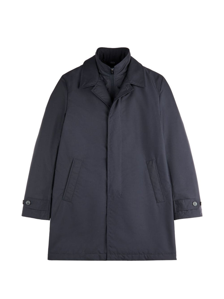 Cappotto Morning blu navy con bottoni 