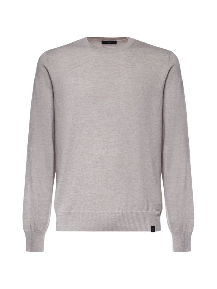 Maglione girocollo grigio 