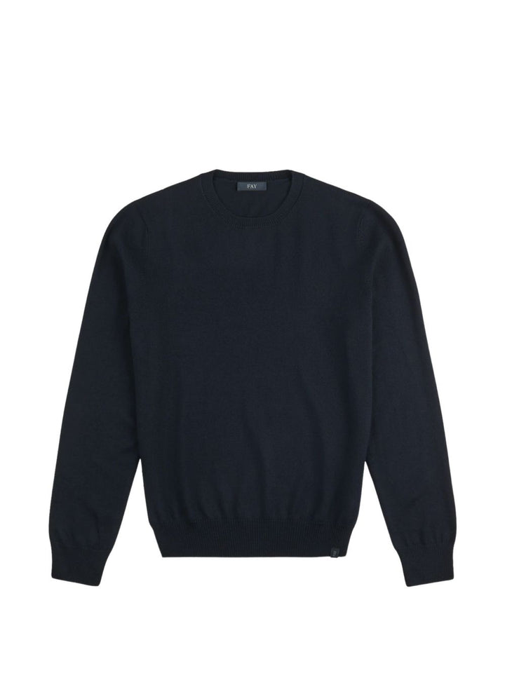 Maglione blu in lana 