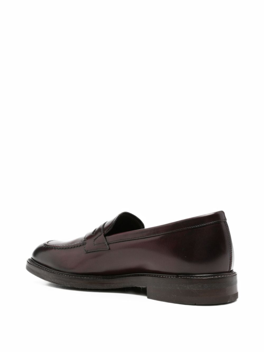Mocassini penny in pelle lucida bordeaux 