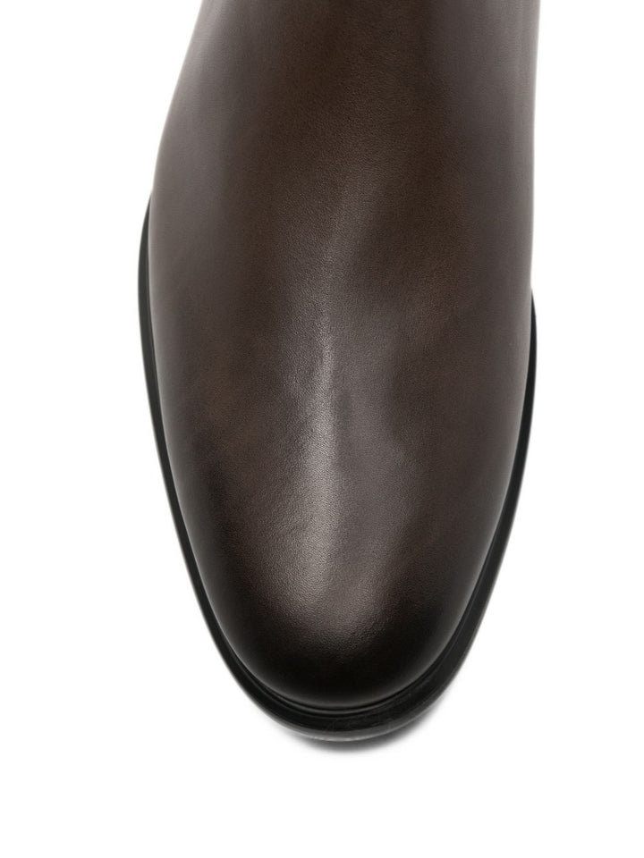 Polacchine Chelsea in pelle marrone scuro 