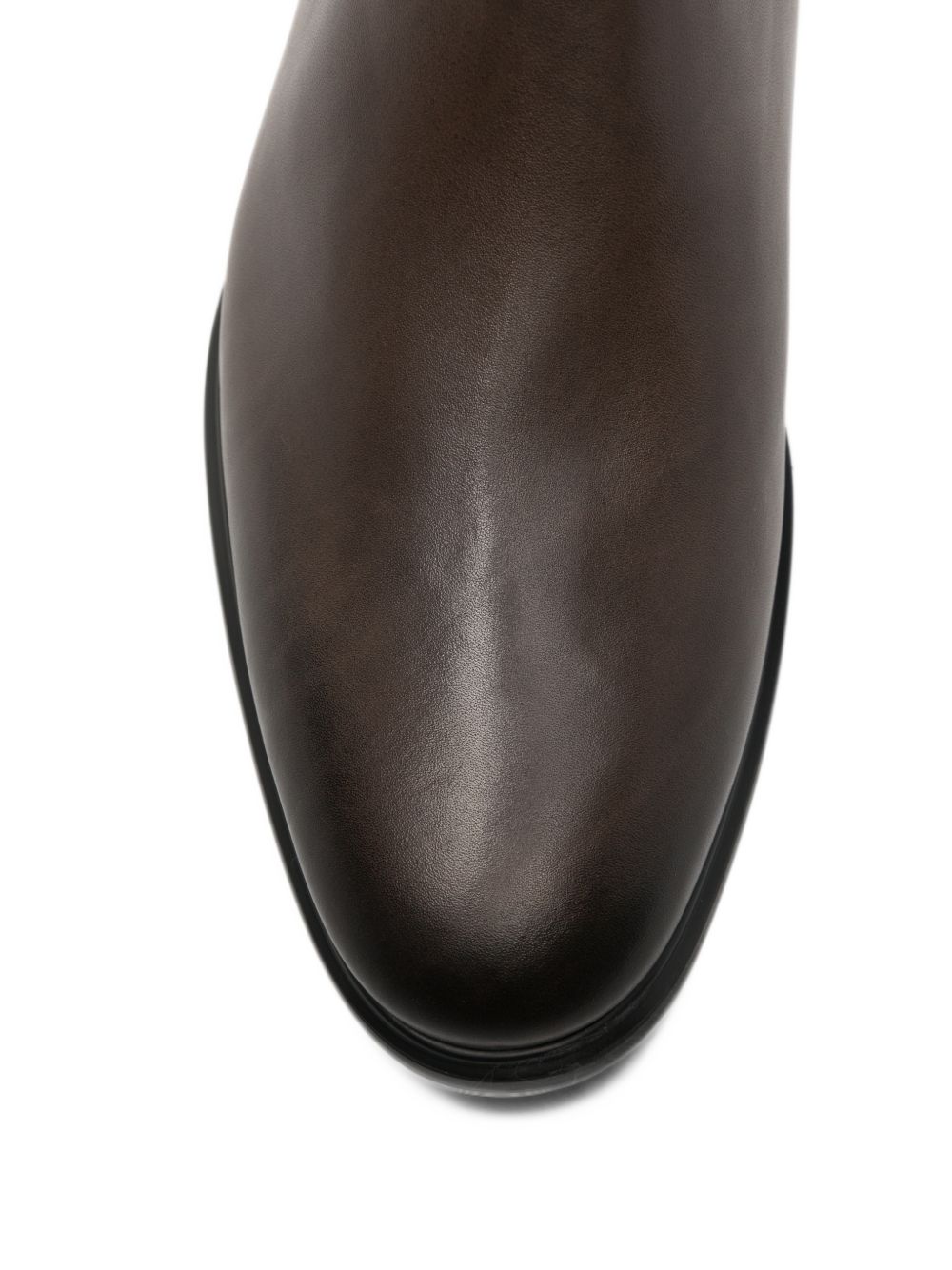 Polacchine Chelsea in pelle marrone scuro 