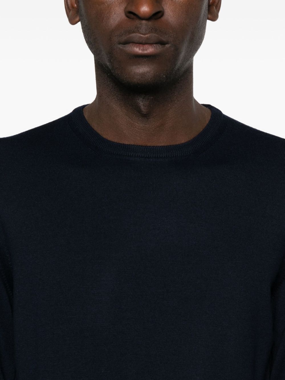 Maglione blu navy girocollo 