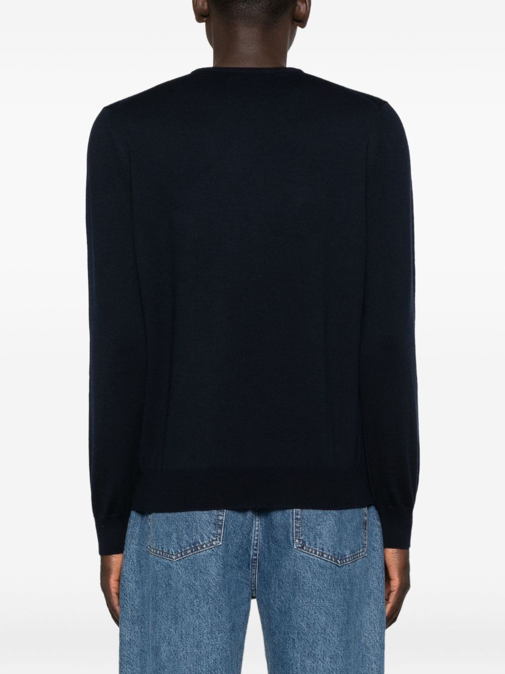 Maglione blu navy girocollo 