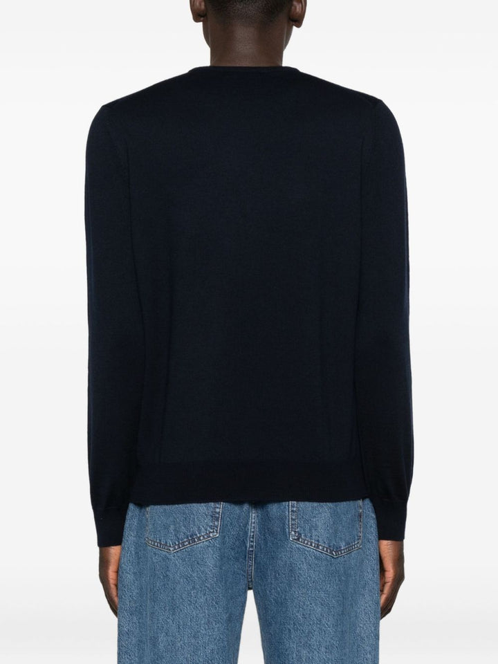 Maglione blu navy girocollo 
