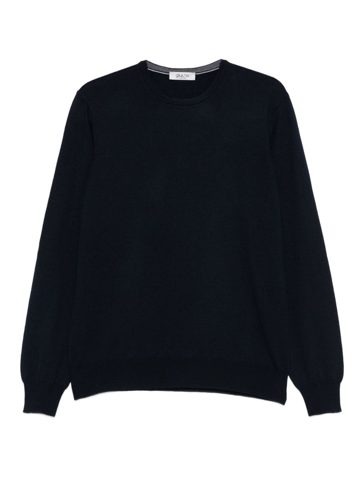 Maglione blu navy girocollo 