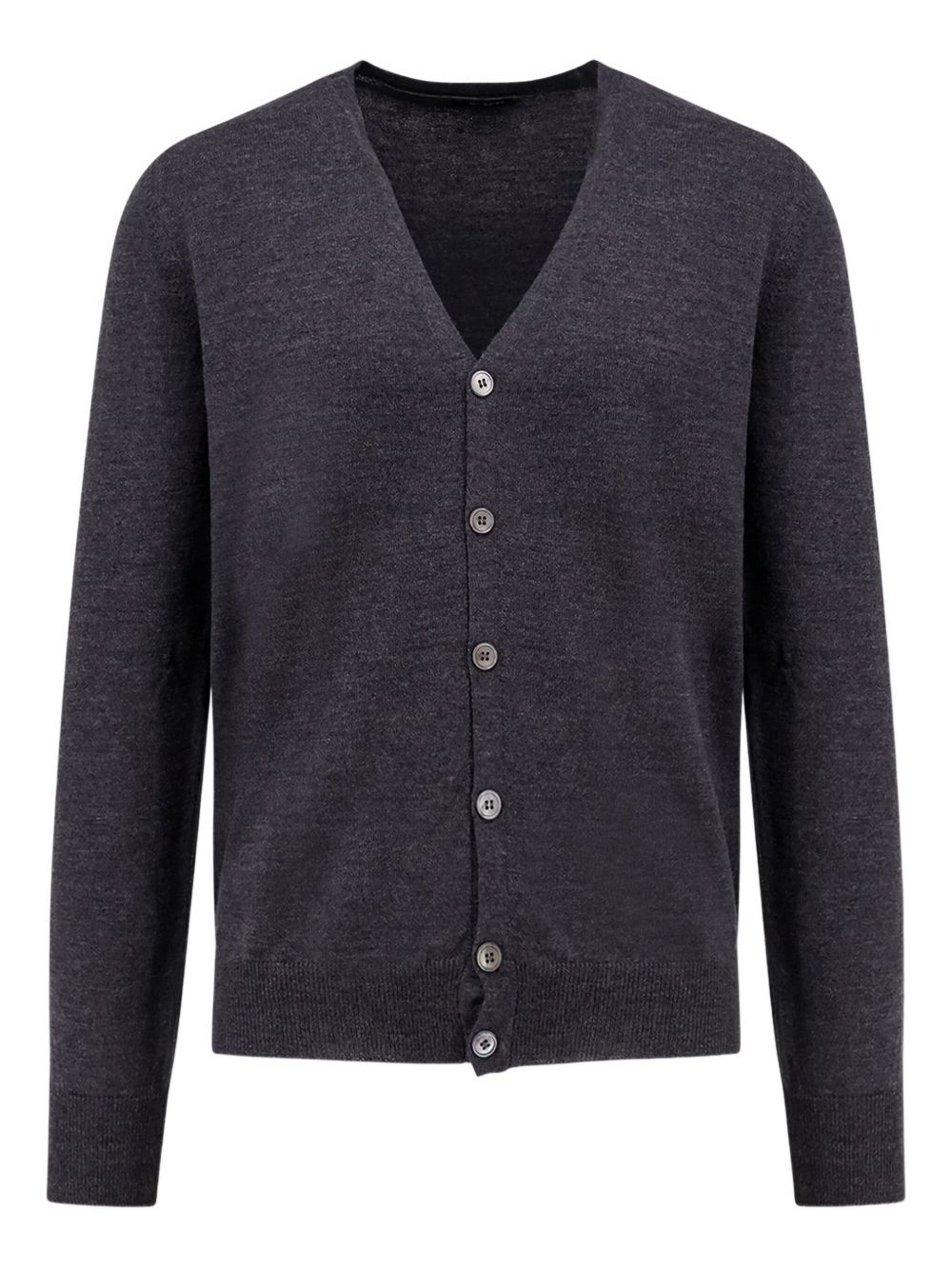 Cardigan con bottoni e scollo a V grigio scuro 