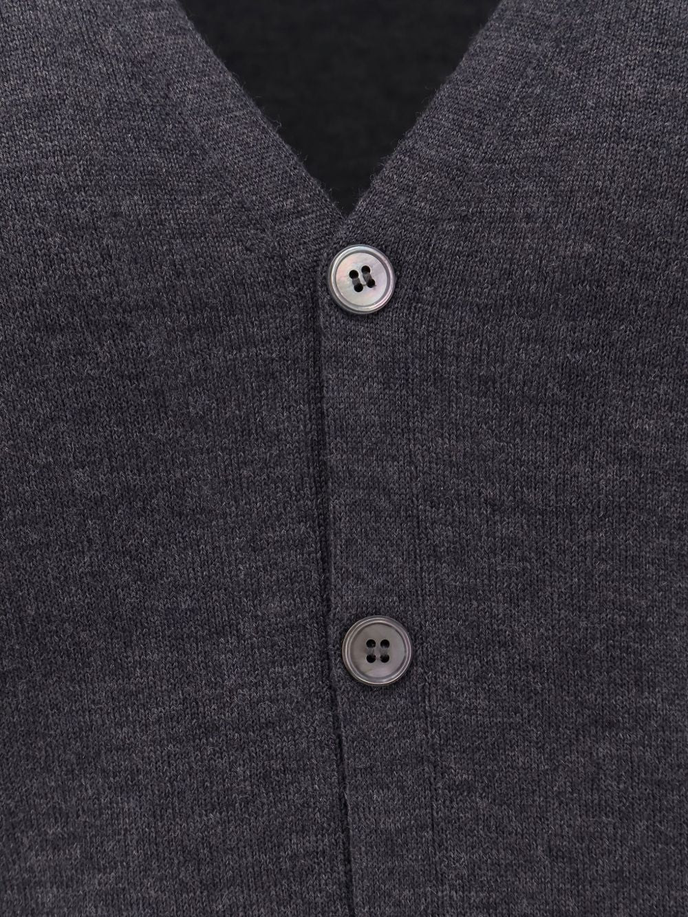 Cardigan con bottoni e scollo a V grigio scuro 