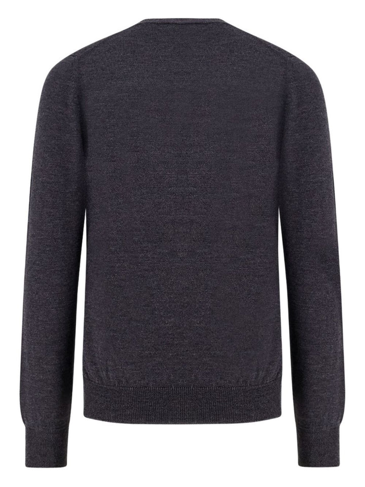 Cardigan con bottoni e scollo a V grigio scuro 