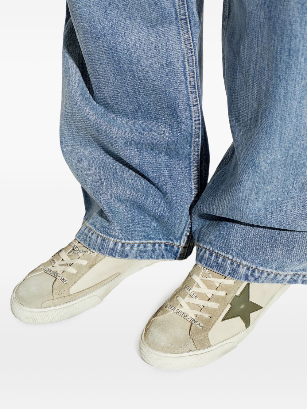 Sneakers beige Super Star in pelle 