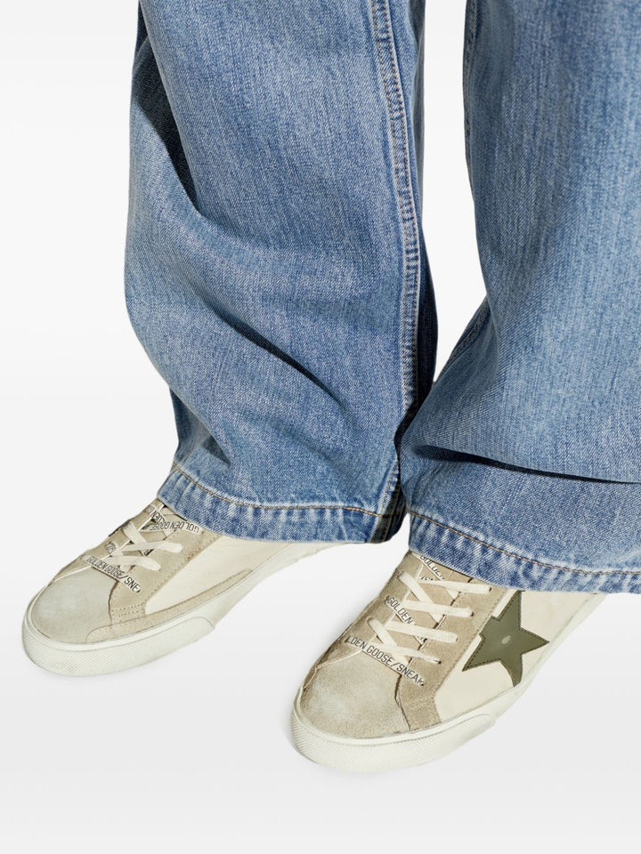 Sneakers beige Super Star in pelle 