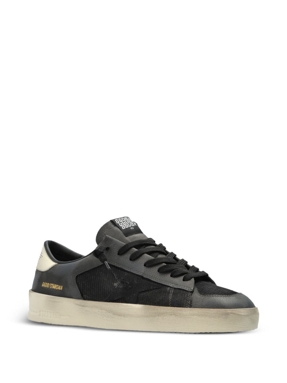 Sneakers nera Stardan in pelle scamosciata, nabuk e rete 