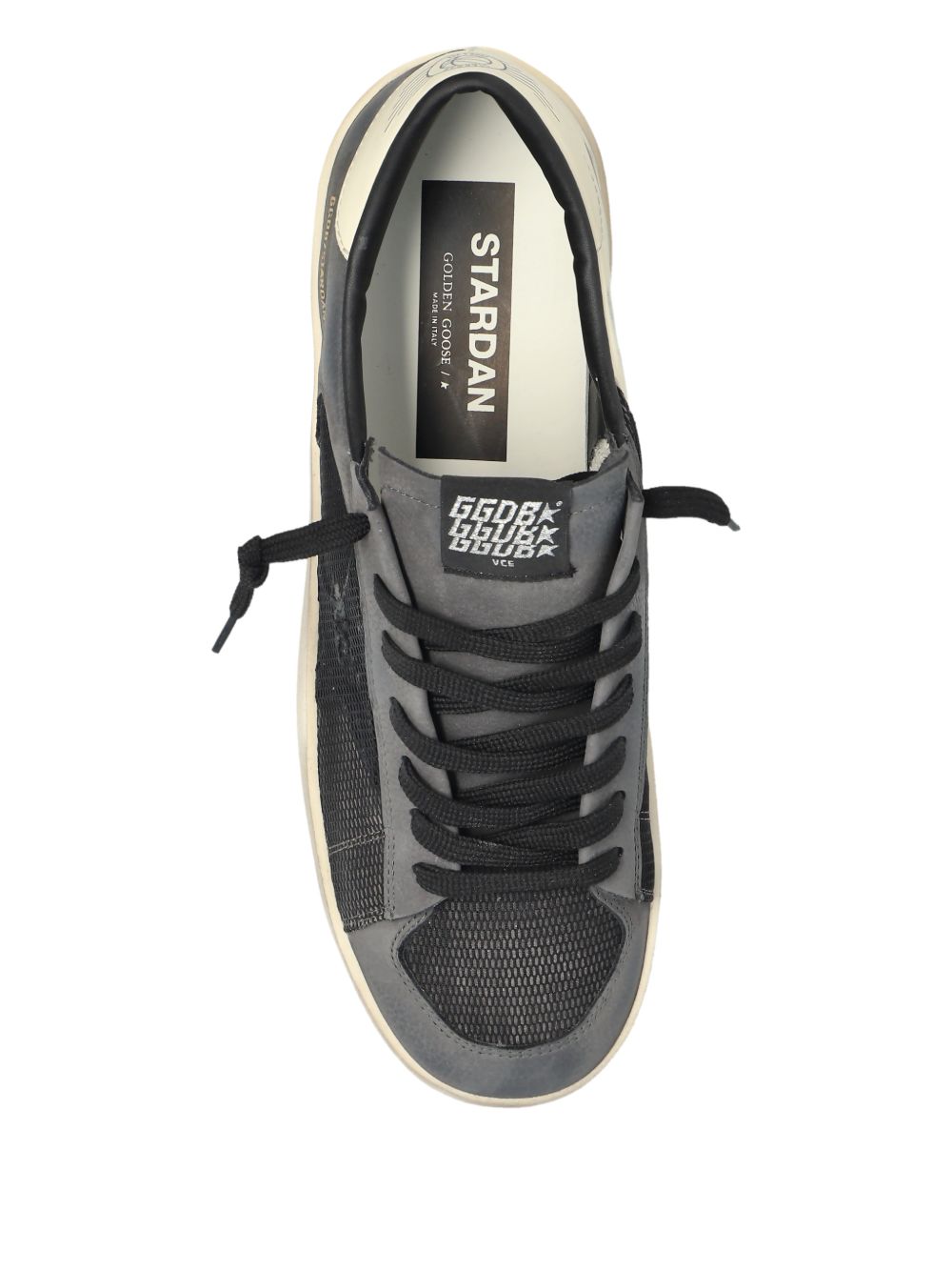 Sneakers nera Stardan in pelle scamosciata, nabuk e rete 