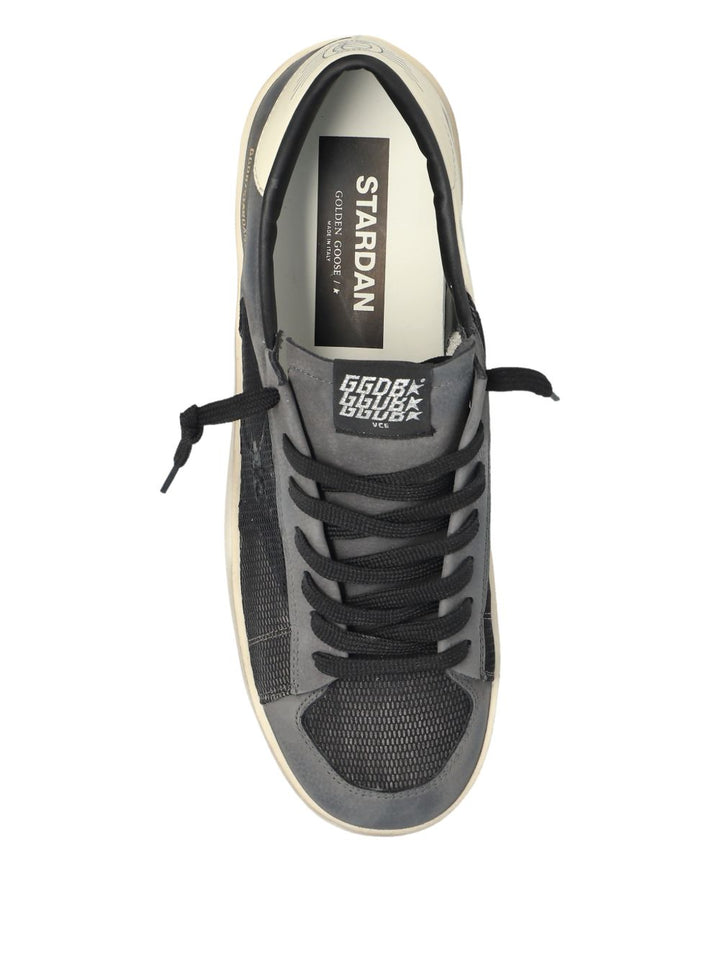 Sneakers nera Stardan in pelle scamosciata, nabuk e rete 