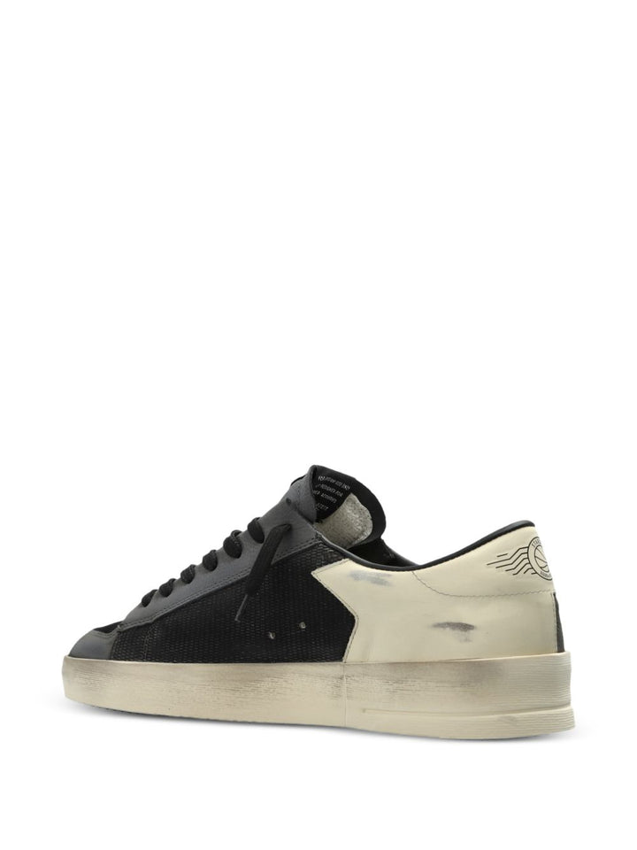 Sneakers nera Stardan in pelle scamosciata, nabuk e rete 