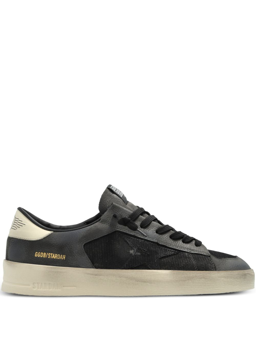 Sneakers nera Stardan in pelle scamosciata, nabuk e rete 