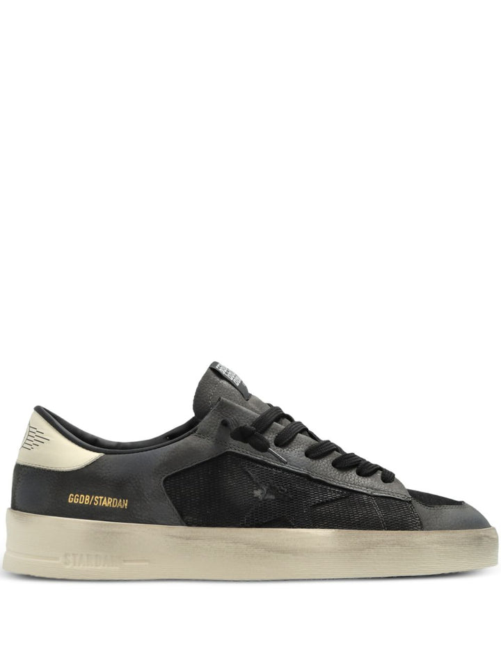 Sneakers nera Stardan in pelle scamosciata, nabuk e rete 