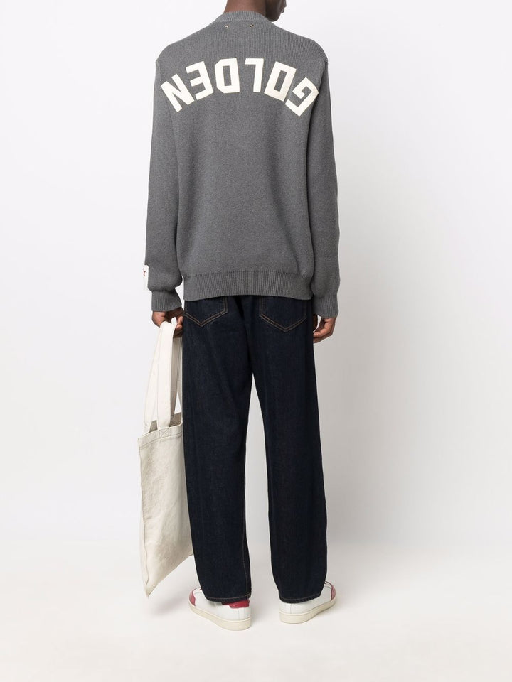 Maglione grigio con applicazione 