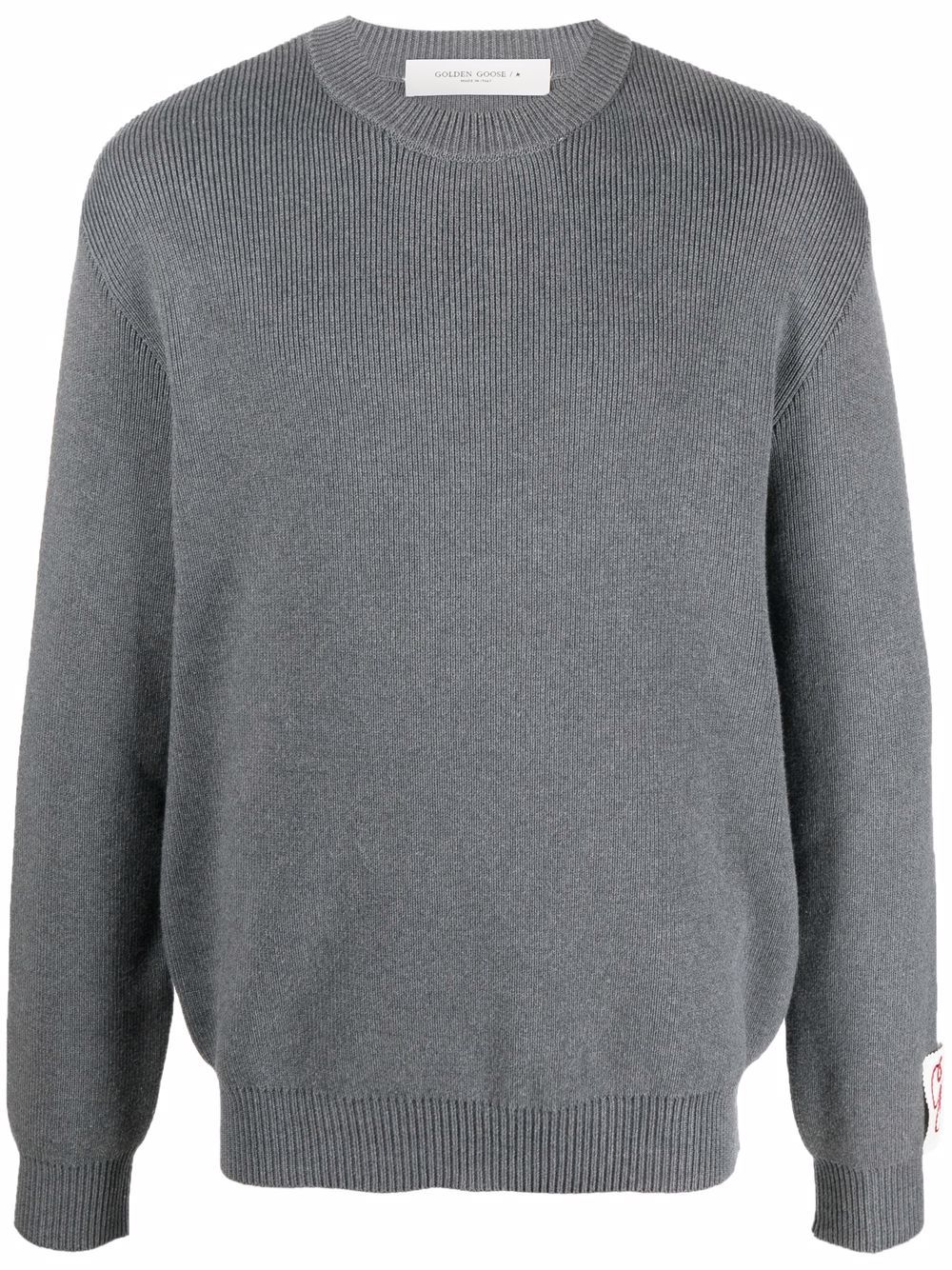 Maglione grigio con applicazione 