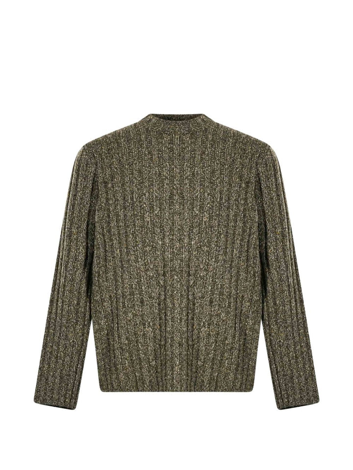 Maglione verde foresta a coste 