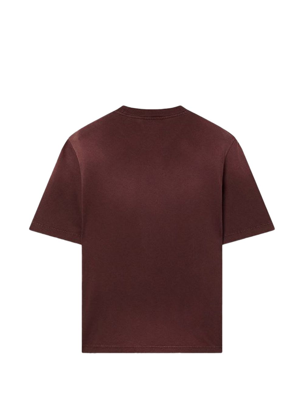 T-shirt marrone scuro con stampa 