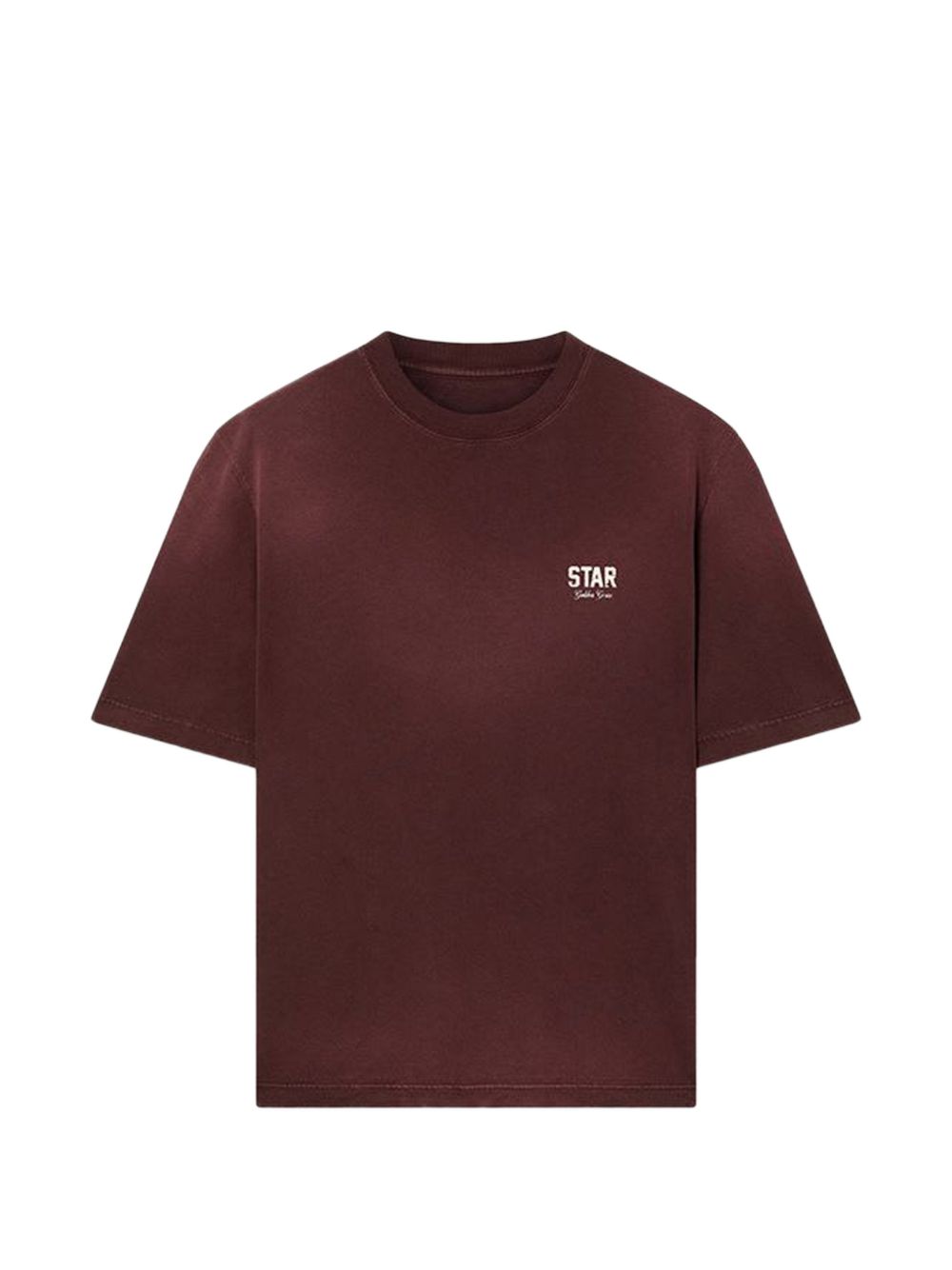 T-shirt marrone scuro con stampa 